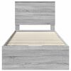 vidaXL Bettrahmen Graues Sonoma 90 x 190 cm Ingenieurs Holz