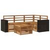 vidaXL Outdoor-Sofagarnitur 5 Stk. Natur Polyester