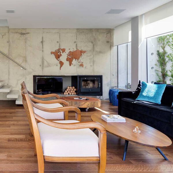 MiMi Innovations Weltkarte-Wanddeko Holz Exclusive Sapeli 130&times;78 cm