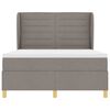 vidaXL Boxspringbett mit Matratze Taupe 200 x 140 cm Stoff