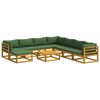 vidaXL Sofa-Set 9 stk. Natur Massivholz Akazie