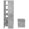 vidaXL Schuhschrank mit Regal 2 pcs Beton Grau Holzwerkstoff
