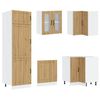 vidaXL K&uuml;chenschrank Lucca 2 pcs Braun 80 x 46 x 81.5 cm Holzwerkstoff