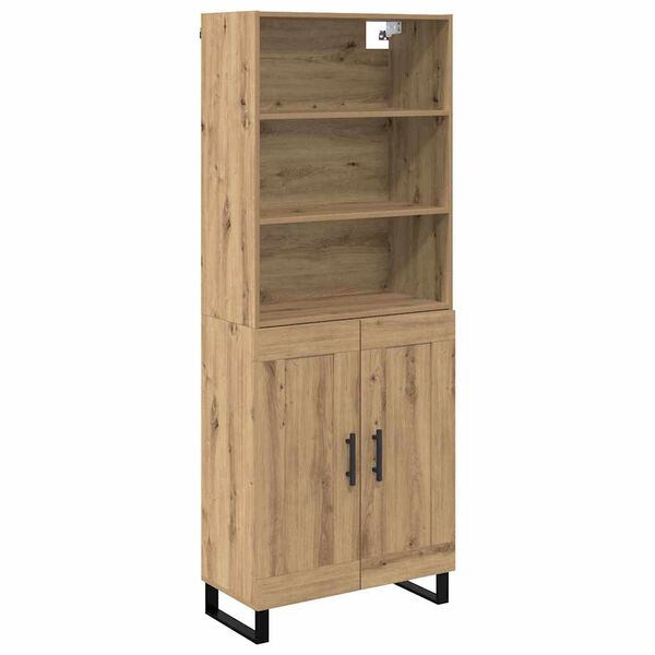 vidaXL Highboard Artisan-Eiche 69,5 x 34 x 180 cm Holzwerkstoff