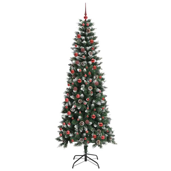 vidaXL K&uuml;nstlicher Weihnachtsbaum mit 300 LEDs mit St&auml;nder Gr&uuml;n 210 cm