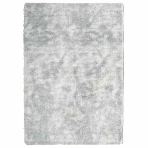vidaXL Teppich Shaggy Hochflor NAVARRA Silbergrau 240x340 cm Polyester