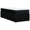 vidaXL Boxspringbett mit Matratze Schwarz 80x200 cm Stoff