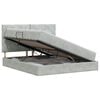 vidaXL Aufbewahrungsbett mit Matratze Hellgrau 140 x 190 cm Samt