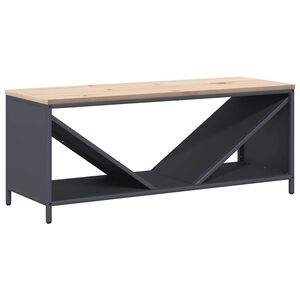 vidaXL Brennholzregal mit Holzplatte Anthrazit 100,5x35,5x40 cm