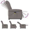 vidaXL Massagesessel mit Aufstehhilfe Taupe Stoff