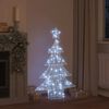 vidaXL Weihnachtsbaum mit 100 LEDs Kaltwei&szlig; 122 cm Acryl