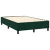 vidaXL Boxspringbett mit Matratze & LED Dunkelgr&uuml;n 120x200 cm Samt