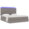 vidaXL Bett mit Stauraum und LED mit LED Taupe 160 x 200 cm Polyester