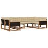 vidaXL Outdoor-Sofagarnitur mit Kissen 6 pcs Natur und Beige