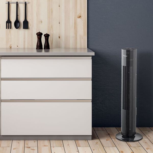 Bestron Turmventilator mit Fernbedienung AFT770ZRC 78 cm 35 W Schwarz