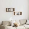 vidaXL W&uuml;rfel-Wandregale 2 Stk. Artisan-Eiche 60x15x23 Holzwerkstoff