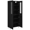 vidaXL Highboard Wei&szlig; und Schwarz Eiche 69,5 x 34 x 180 cm