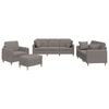 vidaXL 4-tlg. Sofagarnitur mit Kissen Taupe Stoff