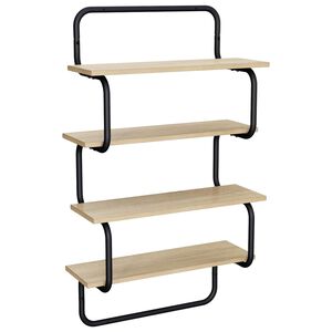 vidaXL 4-stufiges Wandregal Sonoma-Eiche 80 x 24,5 x 104 cm