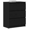 vidaXL Sideboard Schwarz Eichen-Optik 60x35x76 cm Holzwerkstoff