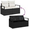 vidaXL Garten-Sofa-Set mit Speicher 8 pcs Schwarz Poly Rattan