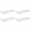 vidaXL Schweberegale 4 Stk. Hochglanz-Wei&szlig; 60x23,5x3,8 cm MDF