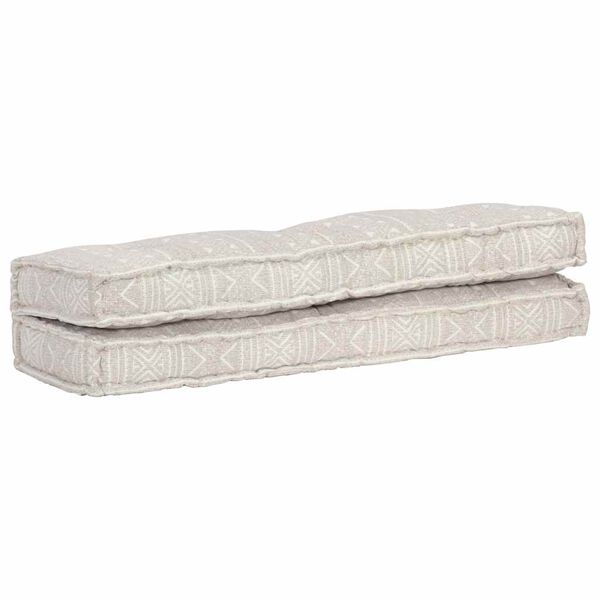 vidaXL Palettensofa-Auflage Hellbraun Stoff Patchwork