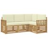 vidaXL Outdoor-Sofagarnitur 4 pcs Wei&szlig; und Creme 187,5 x 128,5 x 73 cm