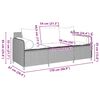 vidaXL Gartensofa mit Kissen 3-Sitzer Braun Poly Rattan