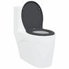 vidaXL Toilettensitz Anthrazit 47 x 37 x 4 cm Duroplast