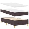 vidaXL Boxspringbett mit Matratze Dunkelbraun 90 x 190 cm Stoff