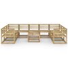 vidaXL 10-tlg. Garten-Lounge-Set Gr&uuml;n Impr&auml;gniertes Kiefernholz