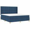 vidaXL Boxspringbett mit Matratze Blau 180 x 200 cm Stoff
