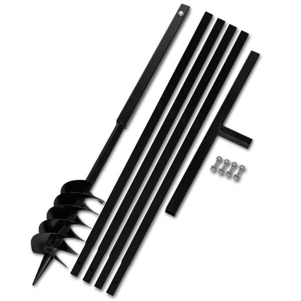 Erdbohrer mit Griff 120 mm Verl&auml;ngerungsrohr 5 m