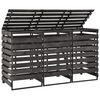 vidaXL M&uuml;lltonnenbox f&uuml;r 3 Tonnen 210x75x121 cm Kiefer Massivholz