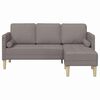 vidaXL Sofa Set mit Kissen Taupe Polyester