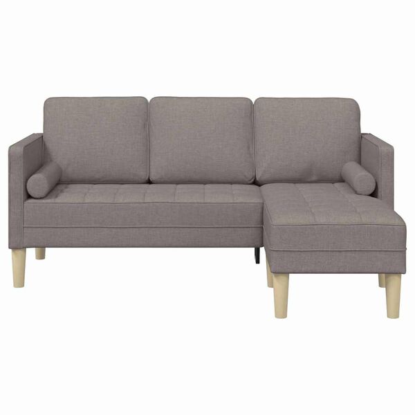 vidaXL Sofa Set mit Kissen Taupe Polyester