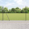 vidaXL Zaun mit Pfosten Grau 1,6 x 10 m Stahl