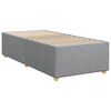 vidaXL Boxspringbett mit Matratze Hellgrau 100x200 cm Stoff