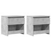 vidaXL Nachttische 2 Stk. Betongrau 40x30x39 cm Holzwerkstoff