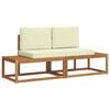 vidaXL Outdoor-Sofagarnitur 2 Stk. Natur
