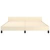 vidaXL Bettgestell mit Kopfteil ohne Matratze Creme 160x200 cm