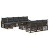vidaXL Gartensofa-set 11 stk. Grau Poly-Rattan