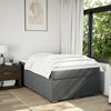 vidaXL Boxspringbett mit Matratze Dunkelgrau 120x190 cm Stoff