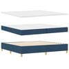 vidaXL Boxspringbett mit Matratze mit LED Blau 200 x 200 cm Stoff