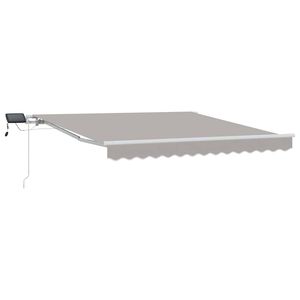 vidaXL Ausziehbare Markise Hellgrau 300 x 250 cm Stoff und Aluminium