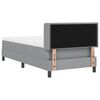 vidaXL Boxspringbett mit Matratze Hellgrau 190 x 90 cm Stoff