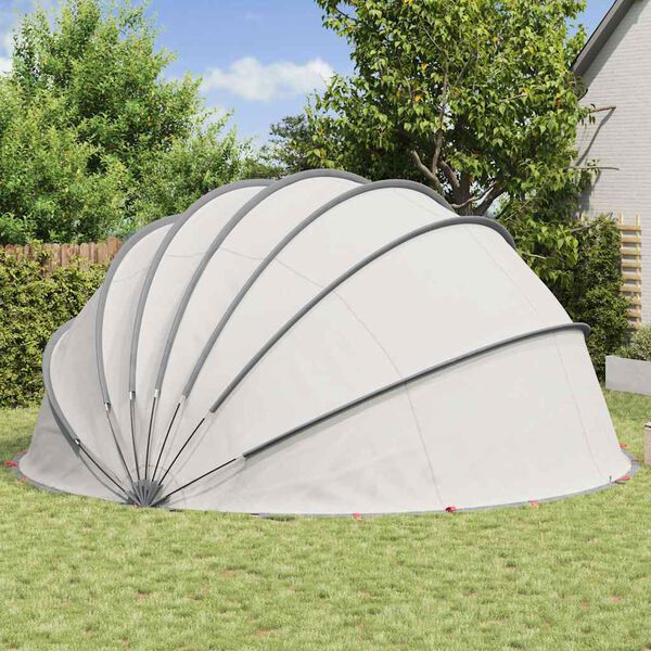 vidaXL Pool-Dome Grau und Orange 592 x 590 x 275 cm
