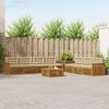 vidaXL Outdoor-Sofagarnitur mit Kissen 8 pcs Natur und Beige