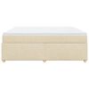 vidaXL Boxspringbett mit Matratze Creme 200x200 cm Stoff